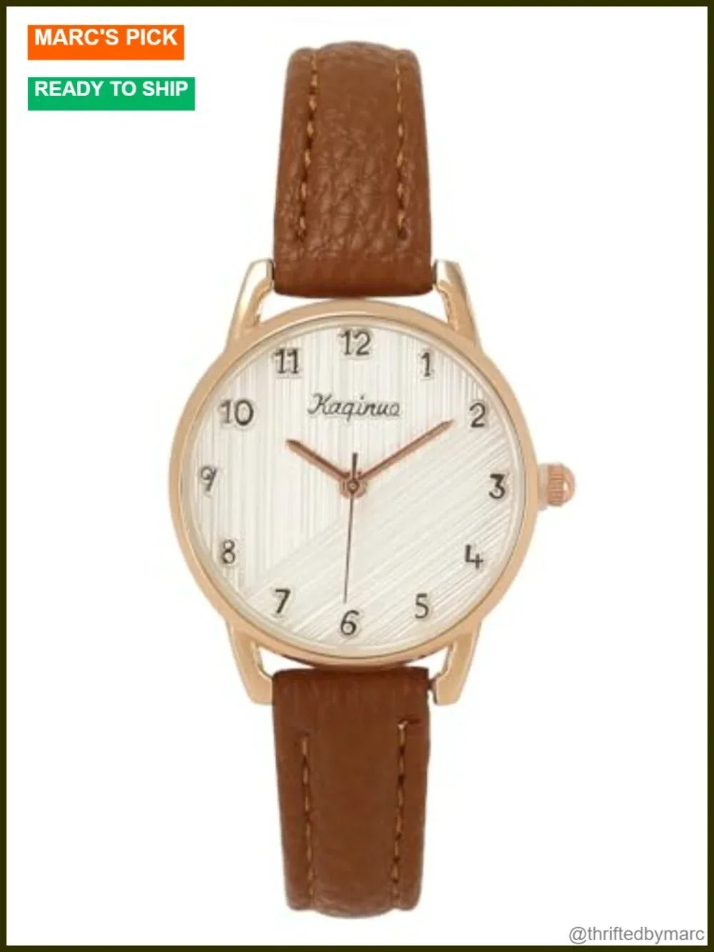 Classic Leather Strap Quartz Watch for Women Easy Read Analog Face